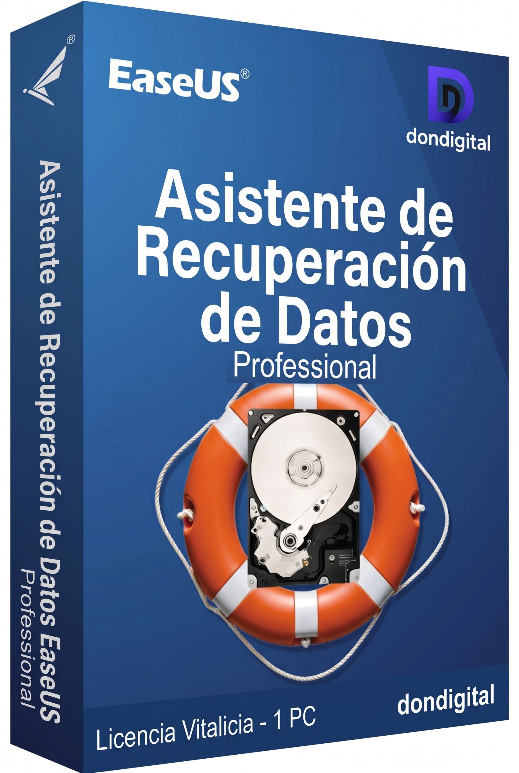 EaseUS Data Recovery Wizard Professional – Licencia Lifetime Oficial (1 PC Windows)